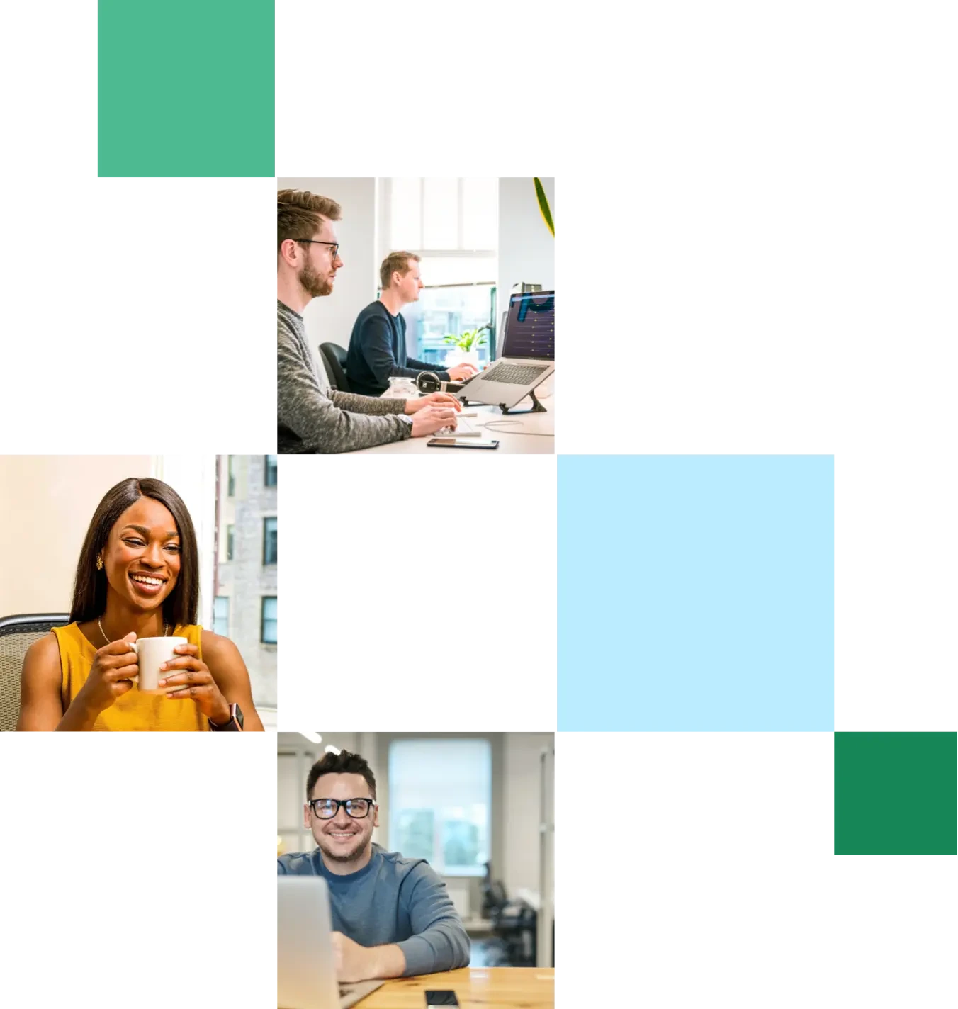 Various people at work