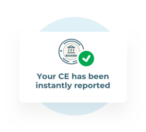 A notification that CE has been instantly reported